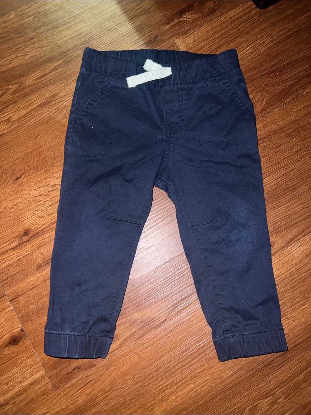 Cat & Jack Navy Blue Jogger Pants with White Drawstring